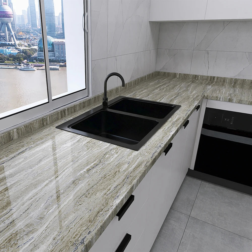 Suitable for kitchen self-adhesive  pvc counter top replacement