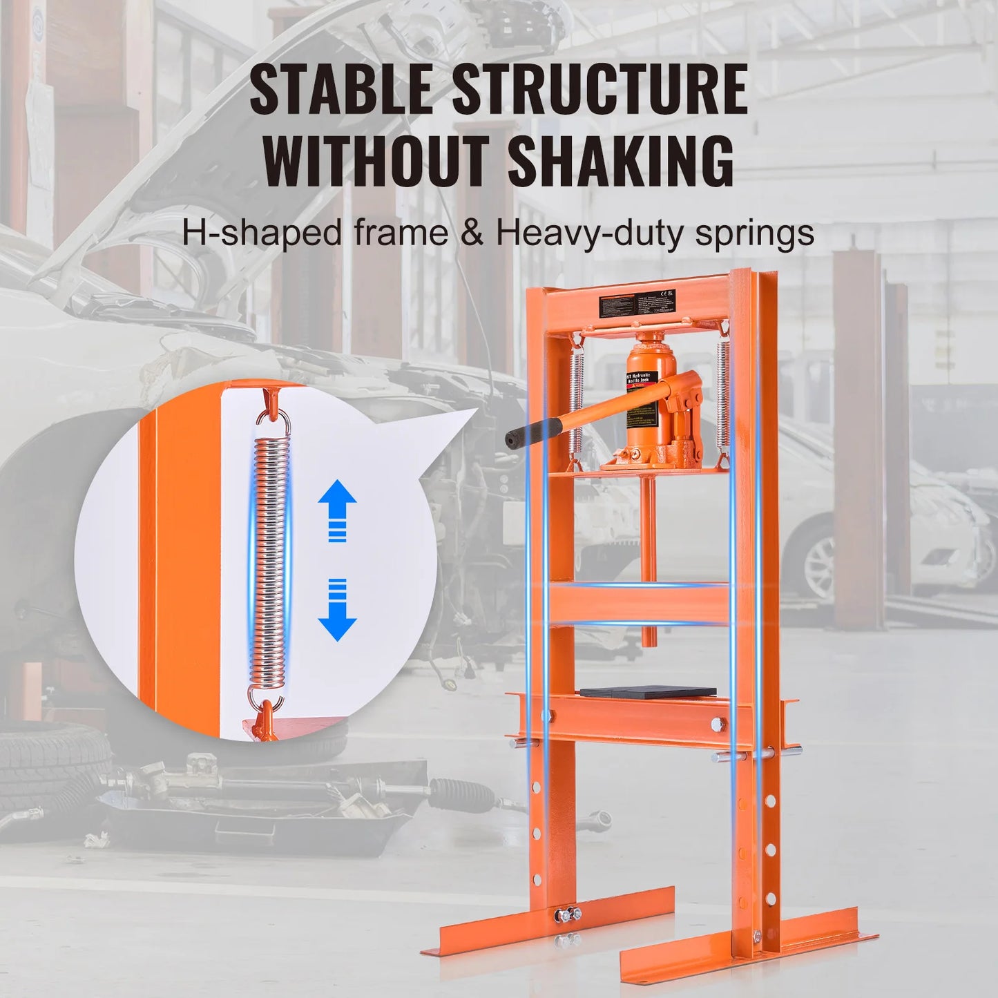 Hydraulic Shop Press, 6Ton w/Press Plates