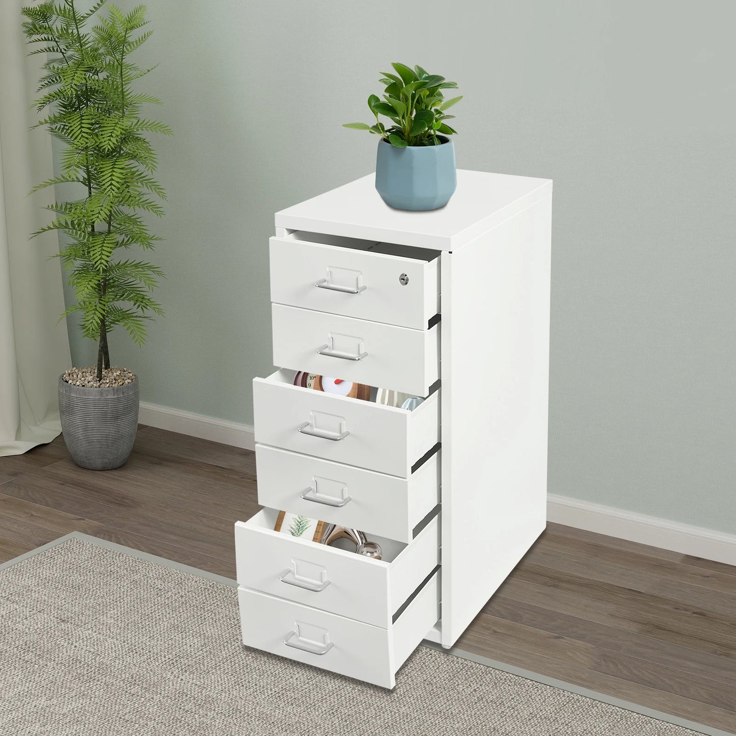 6 Drawer File Cabinet with Lock