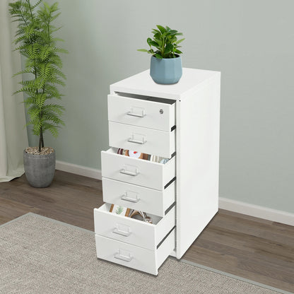 6 Drawer File Cabinet with Lock