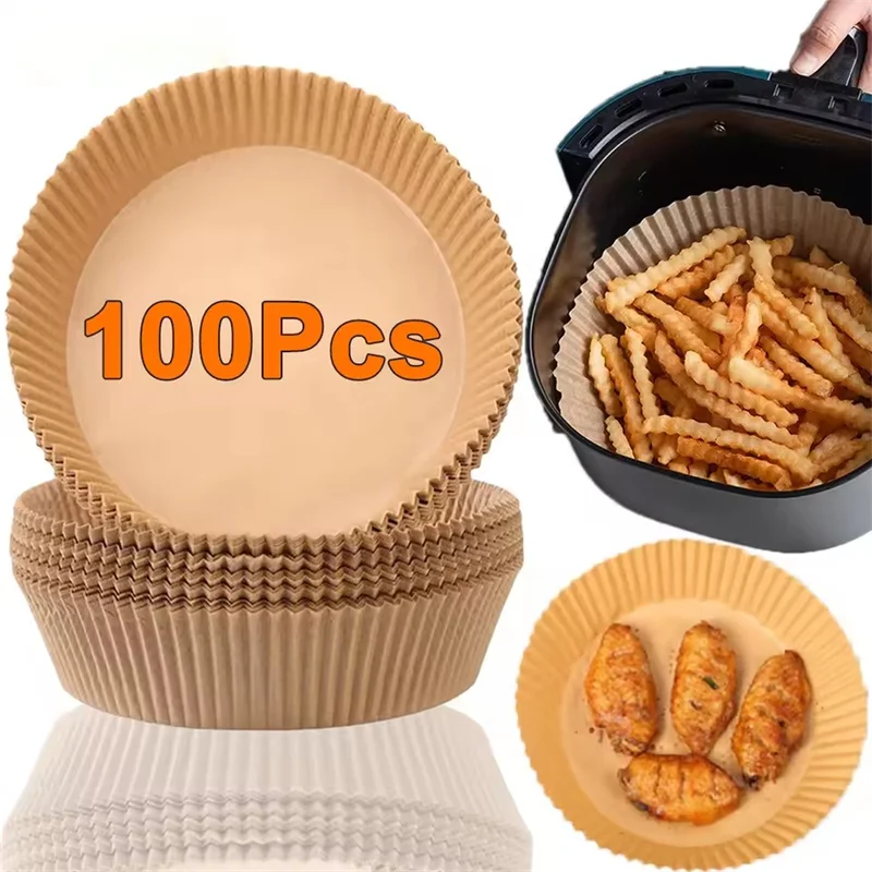50/100Pcs Non-Stick Air Fryer Disposable Paper Inserts