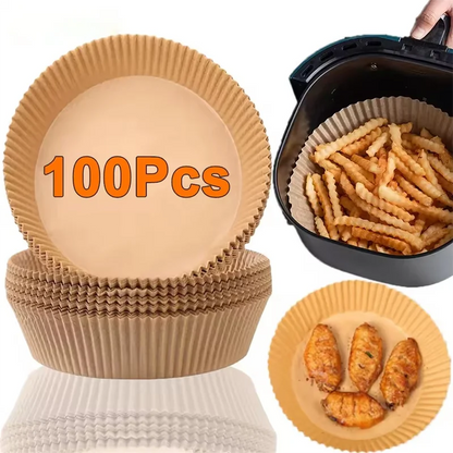 50/100Pcs Non-Stick Air Fryer Disposable Paper Inserts