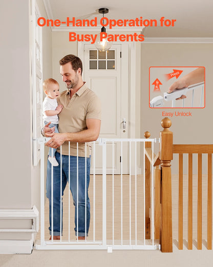 Dog Gate with Walk Thru Child Pet Security