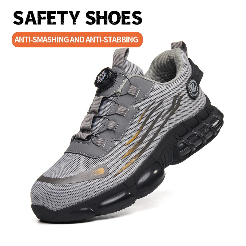 Steel Toe Outdoor Work Shoes. Shock Absorption Running Shoes