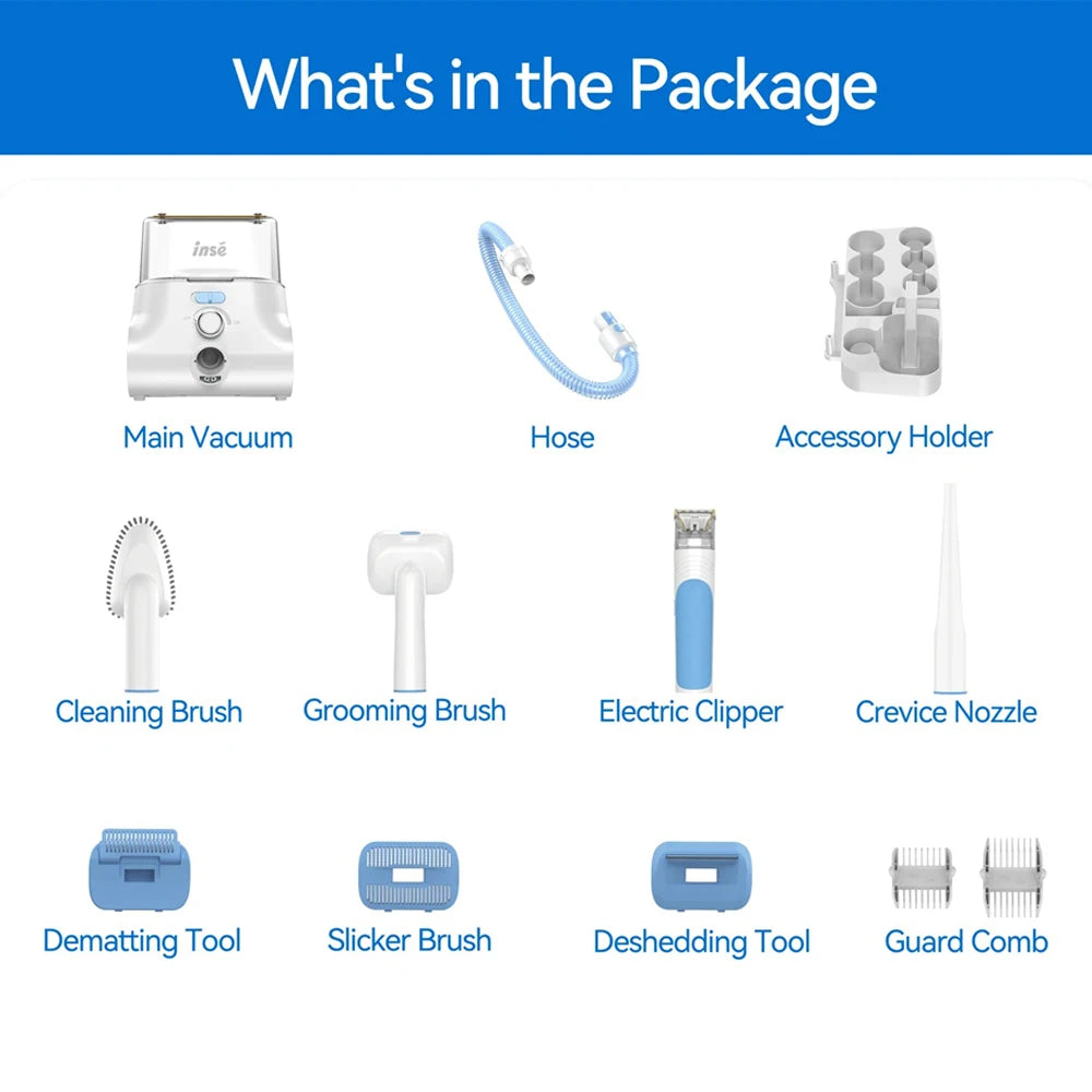 Dog Vacuum Grooming Kits with Pet Clipper