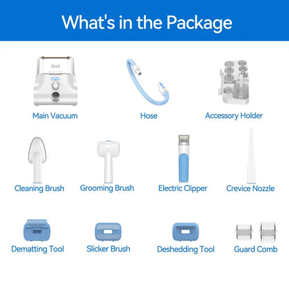 Dog Vacuum Grooming Kits with Pet Clipper