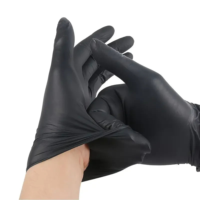 20/50/100PCS Black Nitrile Disposable Gloves