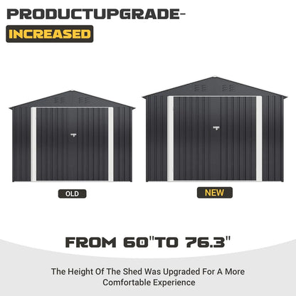 8x12FT Outdoor Metal Storage Shed