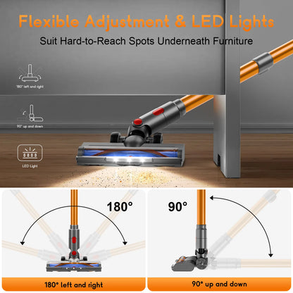 Cordless Handheld Vacuum Cleaner with High Power Suction, Wet and Dry