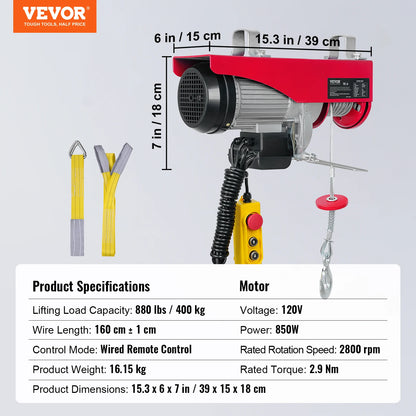200-800kg Electric Hoist with Remote Control