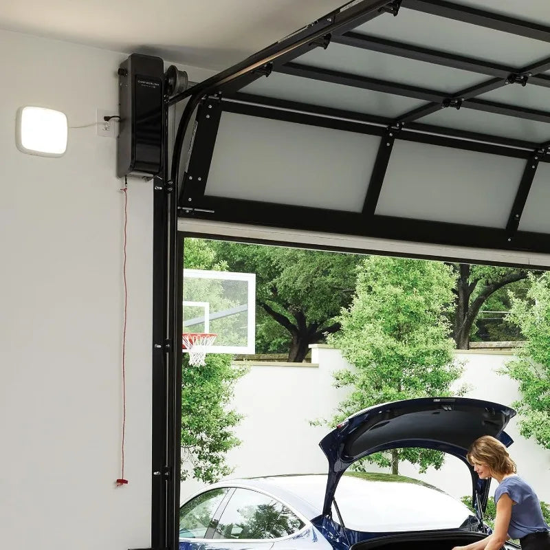 Wall Mounted Garage Door Opener, with Battery Backup & LED Lighting