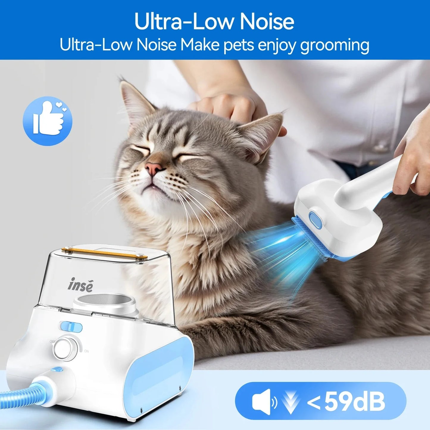 Dog Vacuum Grooming Kits with Pet Clipper