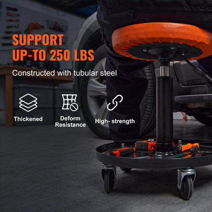 Rolling Pneumatic Mechanic Stool for Garage/Shop