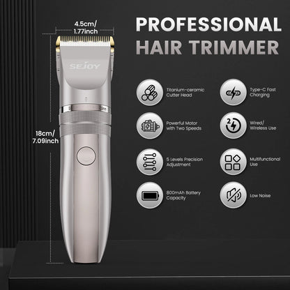 Cordless Pet Hair Clipper Kit for Dogs & Cats